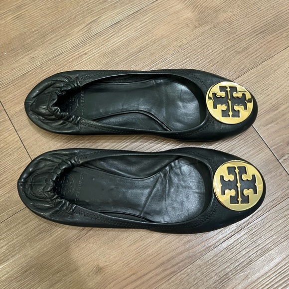 Tory Burch Reva black ballet flats - Picture 1 of 3